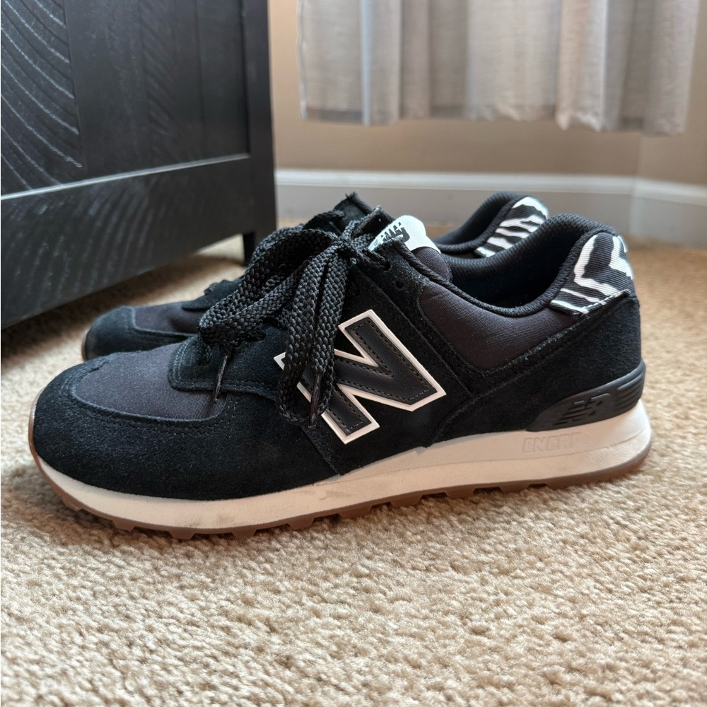 New Balance Black and White Athletic Shoes